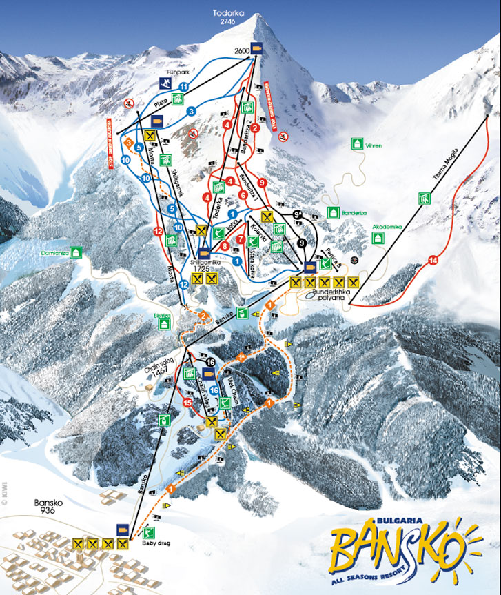 ski karta Banskoski   Ski map ski karta